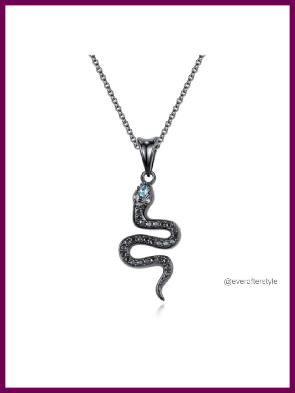 Snake Pendant Necklace Dainty Cubic Zirconia Choker Punk Animal Jewelry